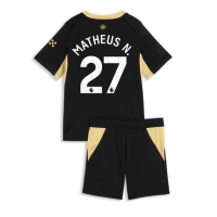 Camiseta Manchester City Matheus Nunes #27 Segunda Equipación Replica 2026-27 para niños mangas cortas (+ Pantalones cortos)